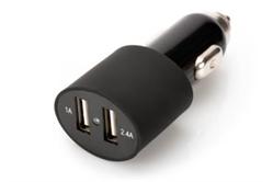Ednet USB nabíječka do auta, 2 porty, vstup 12-24 V, výstup: 5V/3,4A, max. 1x1A, 1x2,4A LED indikátor