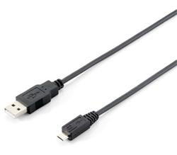 equip USB 2.0 Cable A/M -> Micro B/M 1.0m, černý