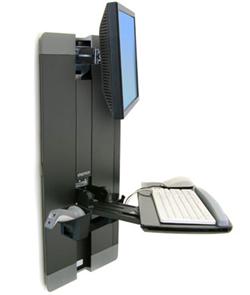 ERGOTRON StyleView® Vertical Lift, Patient Room (černý), držák na zeď posuvný, monitor, klávesnice ,+ přísl.