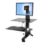 ERGOTRON WorkFit-S, Single HD Workstation with Worksurface (black), nastavitelný stolní držák pro monitor, kláv.+myš. p