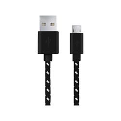 Esperanza EB175KY Kabel Micro USB 2.0 A-B M/M, opetený, 1.0m, černý