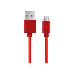 Esperanza EB177R Kabel Micro USB 2.0 A-B M/M 0.5m, červený