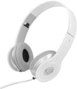 Esperanza EH145W TECHNO Stereo sluchátka, skládací, ovl. hlasitosti, 3m, bílá