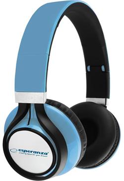 Esperanza EH159B FREESTYLE Stereo sluchátka, skládací, ovl. hlasitosti, 2m, modr