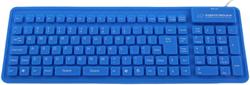 Esperanza EK126B silikonová klávesnice, vodotěsná, US layout, USB/OTG, modrá