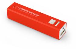 Esperanza EMP102R ERG externí baterie 2400mAh, červená