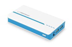 Esperanza EMP107WB ATOM externí baterie 11000mAh, bílo-modrá