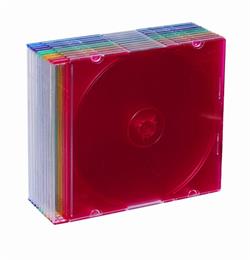 Esperanza Plastové krabičky slim 5,2mm na CD/DVD | 10 ks, barevné