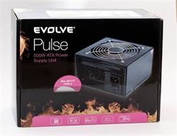 Evolve zdroj 500W PULSE, ATX 2.2, 12cm fan, pas. PFC, 4xSATA, 1x PCIe 6, černý, retail