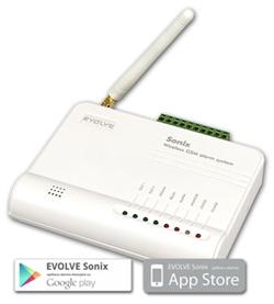 EVOLVEO Sonix - bezdrátový GSM alarm (4ks dálk. ovlád.,PIR čidlo pohybu,čidlo na dveře/okno,externí repro,Android/iPhon