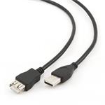 GEMBIRD Kabel USB A-A 3m 2.0 prodlužovací HQ Black, zlacené kontakty