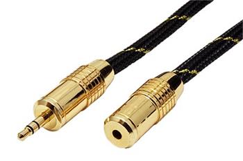 Gold kabel prodlužovací jack 3,5M - jack3,5F, 2,5m