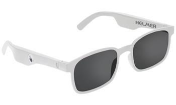 HELMER chytré brýle SG 13/ polarizační/ dotykové/ UV 400/ Bluetooth/ repro/ sluchátka/ mikrofon/ bílé
