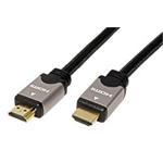 High Speed HDMI kabel s Ethernetem, HDMI M - HDMI M, černostříbrný, 10m
