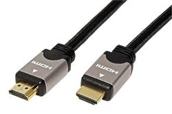 High Speed HDMI kabel s Ethernetem, HDMI M - HDMI M, černostříbrný, 3m