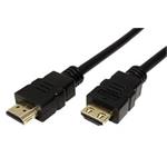 High Speed HDMI kabel s Ethernetem, Ultra-HD (18G), HDMI M - HDMI M, západky, černý, 1m