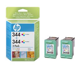 HP 344 Tri-color Ink Cart 2-pack, 2 x 14 ml, C9505EE