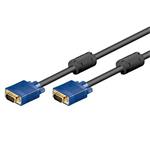 HQ VGA kabel MD15HD-MD15HD, černý, s ferity, DDC2, 5m, zlacené konektory