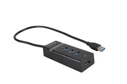 I-BOX HUB USB 3.0, 4 porty, černý