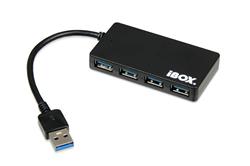 I-BOX HUB USB 3.0 SLIM, 4 porty, černý
