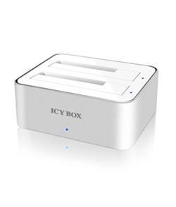 ICY BOX IB-120StU3-Wh Docking station (white, USB 3.0, 2.5''/3.5'' HDD SATA, JBOD)