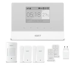 iGET SECURITY M3 - Domovní GSM Alarm s pokročilými funkcemi, set, záložní baterie, podpora IP kamer
