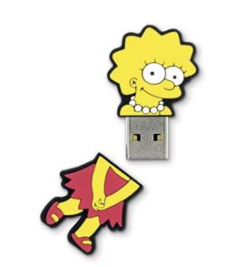 INTEGRAL The Simpsons, Lisa 8GB USB 2.0 flashdisk, pogumovaný silikon