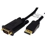 Kabel DisplayPort - VGA, DP(M) -> MD15HD, 1,5m, černý