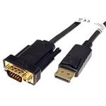 Kabel DisplayPort - VGA, DP(M) -> MD15HD, 1m, černý