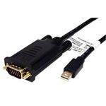 Kabel DisplayPort - VGA, miniDP(M) -> MD15HD, 1m, černý