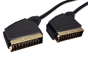 Kabel Scart(M) - Scart(M), stíněný, 1,5m, zlacené konektory