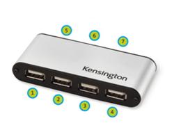 Kensington kapesní USB rozbočovač, 7 portů