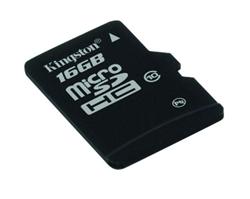 Kingston 16GB microSDHC Class 10 Flash Card Single Pack