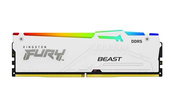 Kingston FURY Beast/DDR5/16GB/6000MHz/CL30/1x16GB/RGB/White