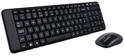 Logitech klávesnice s myší Wireless Desktop MK220, CZ, černá