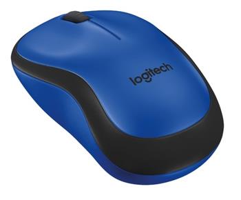 Logitech myš Wireless M220 Silent, optická, bezdrátová, 3 tlačítka, modrá, 1000dpi