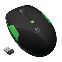Logitech myš Wireless Mouse M345 nano, Lime, Unifying přijímač