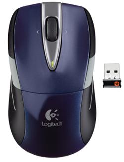 Logitech myš Wireless Mouse M525 nano, modrá, unifying přijímač