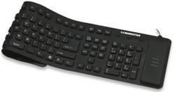 Manhattan Rolovací silikonová klávesnice, USB, černá