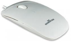 Manhattan Silhouette optická slim myš, 1000dpi, USB, bílá