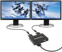 MATROX DualHead2Go, Dual Digital Edition, HD15 input, 2xDVI output, USB powered