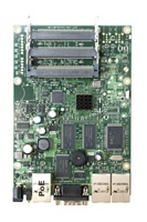 MikroTik RouterBOARD RB433, 300MHz CPU, 64MB RAM, 3x LAN, 3x mini-PCI, vč. L4 licence