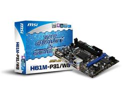 MSI MB Sc 1155, H61M-P31/W8, Intel H61, 2xDDR3, GbLAN, mATX