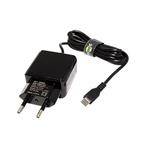Napájecí adapter síťový (230V) - USB 5V/3A, microUSB(M), černý