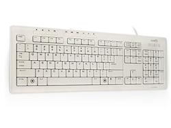 Natec MEDUSA 2 klávesnice, nízkoprofilová, US layout, USB, bílá