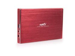 Natec RHINO LTD Externí box pro 2.5'' SATA HDD/SSD, USB 3.0,slim,hliníkový,červ.