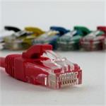 Netrack patch kabel RJ45, s litou ochranou, Cat 5e UTP, 0.5m červený