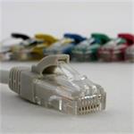 Netrack patch kabel RJ45, s litou ochranou, Cat 5e UTP, 0.5m šedý