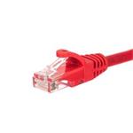 Netrack patch kabel RJ45, s litou ochranou, Cat 6 UTP, 0.5m červený