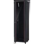 Netrack standing server cabinet 42U/600x1000mm (glass door)-black FULLY ASSEMBLE
